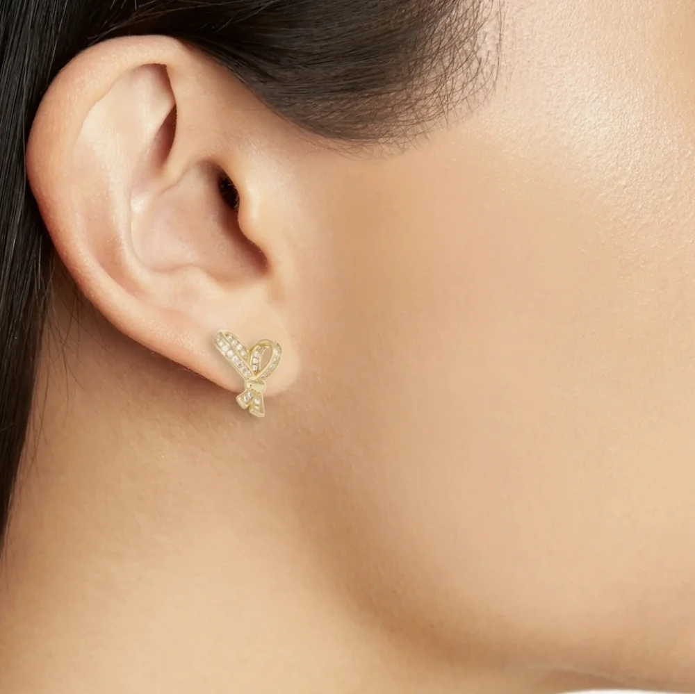 Kate Spade Pavé Heart Stud Earrings